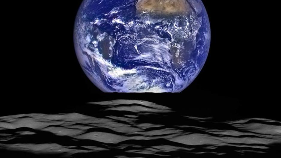 Earth from Moon Nasa Lunar Reconnaissance Orbiter